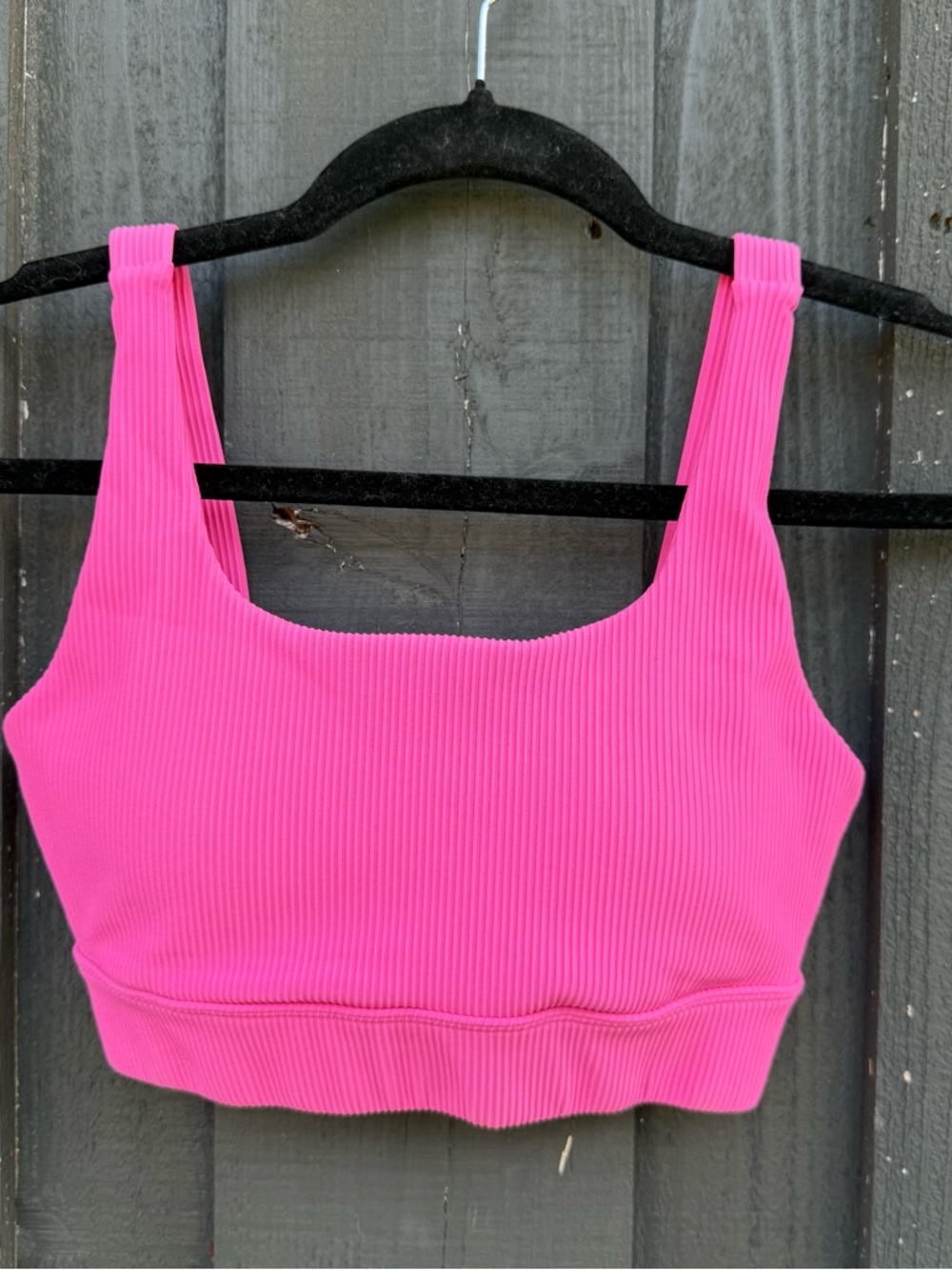 ZYIA ACTIVE Ribbed Crop Sports bra/top Bright Pink SZ XS